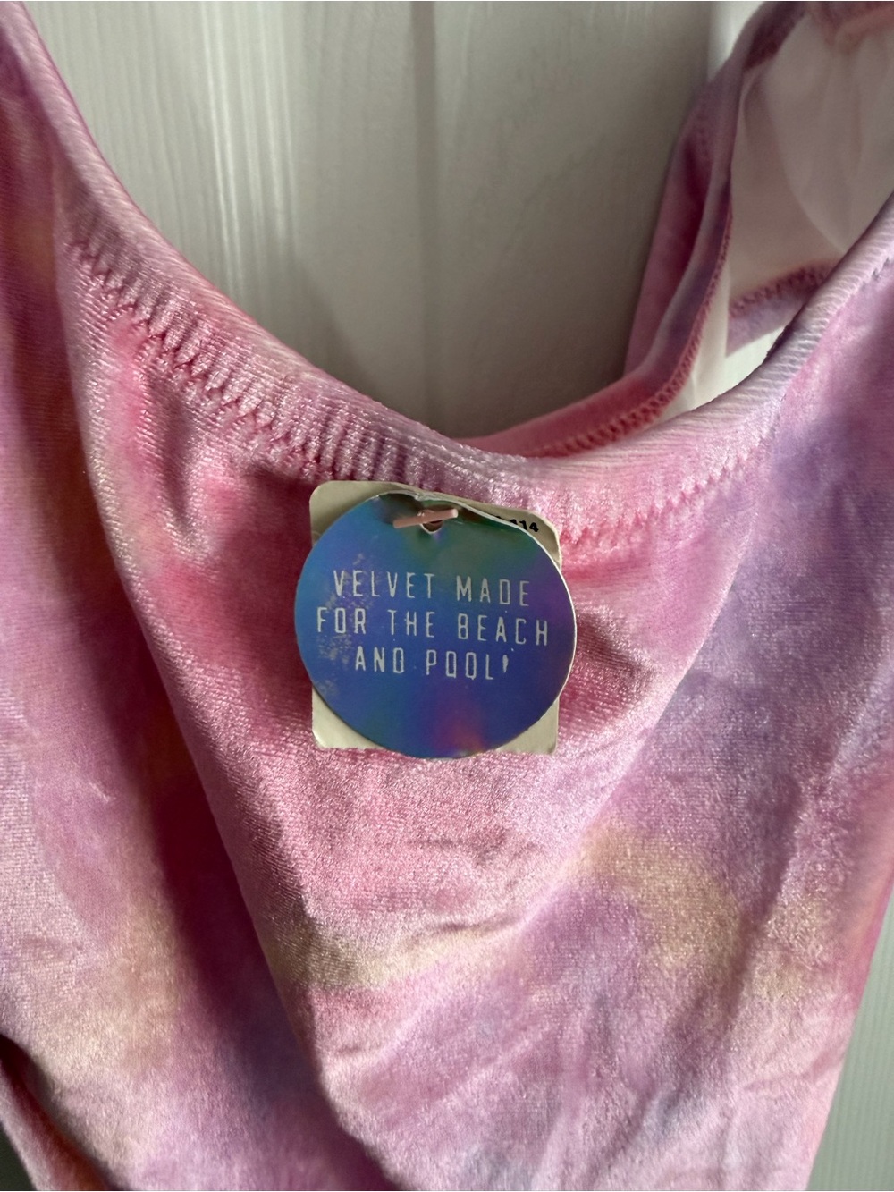 PINK Victoria's Secret Pink Tie-Dye Cutout One-Piece Swimsuit - Picture 4 of 5